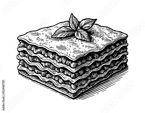 Delicious lasagna with melted cheese on top, perfect Italian food photography