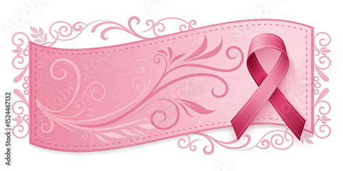 breast cancer awareness ribbon card