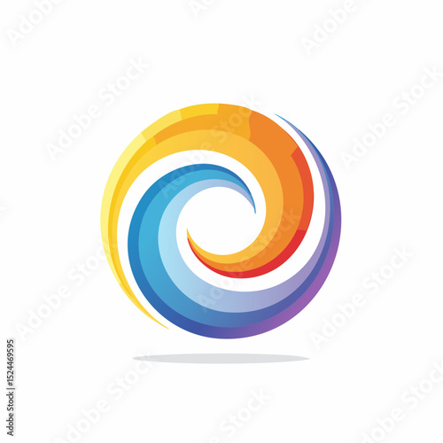 Fun Swirl Logo in Playful Style