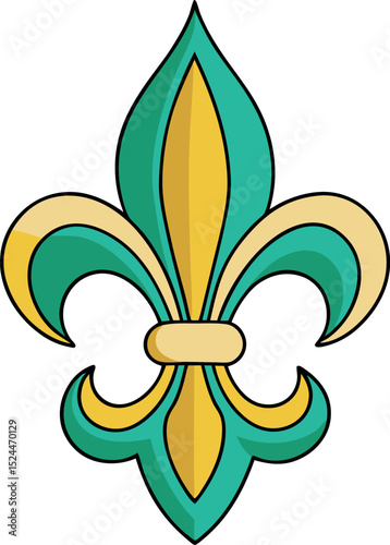 Fleur de lis clipart vector art and illustration
