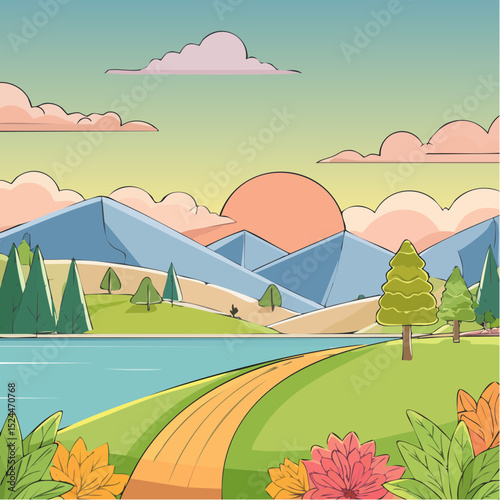 Floral Line Art Backgrounds