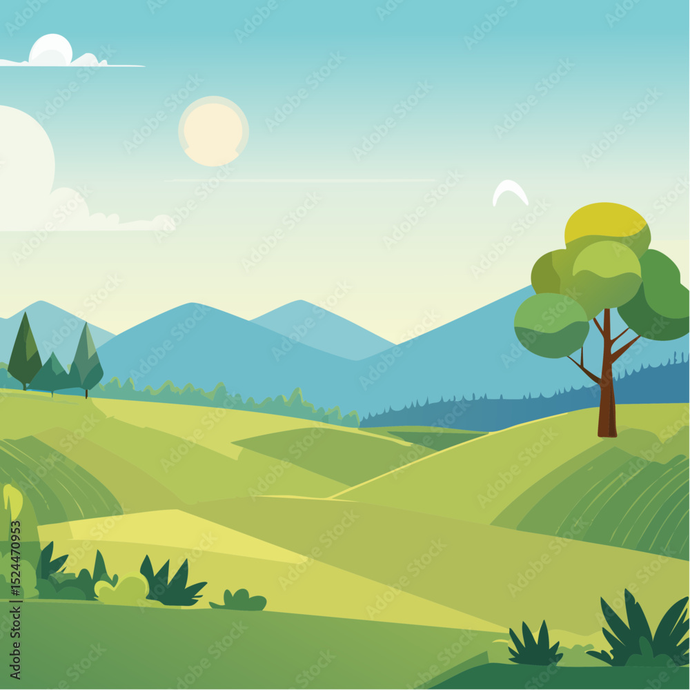 Obraz premium Minimal Landscape Illustrations
