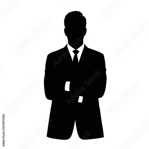 Man Doctor Silhouette. Vector illustration