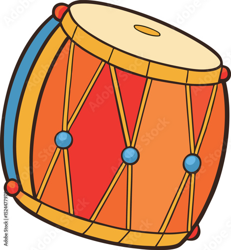 Red and yellow drum vector 
 
