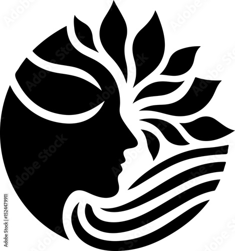 sketch vector illustration silhouette design icon logo symbol classic vintage abstract modern mysterious face