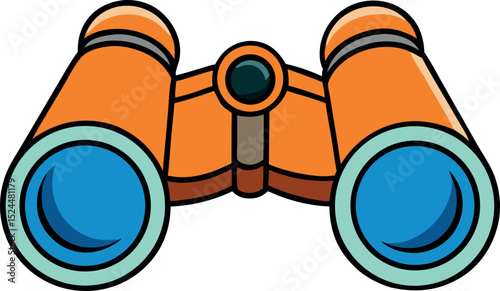 Orange Binoculars – Nature Observation Equipment