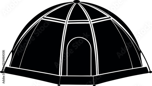 Tourist tent isolated on a white background