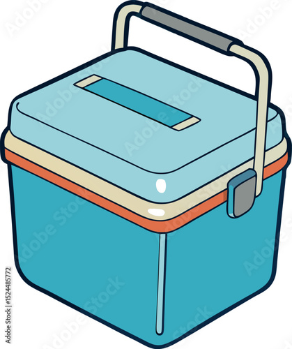 Refreshing Vector Design of Cooler Water Beverage Cooling Equipment Graphics
