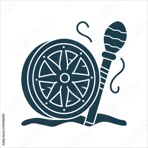Volva's Distaff Spindle: Weaving Fate Icon