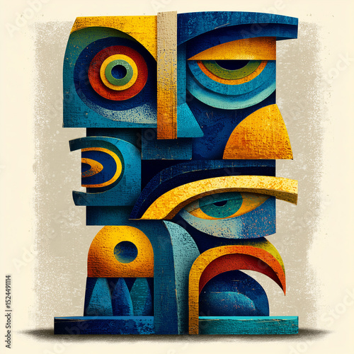 Abstract hand-shaped figure with intricate patterns for graphic design  