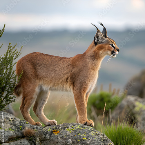 wild goat on the rock