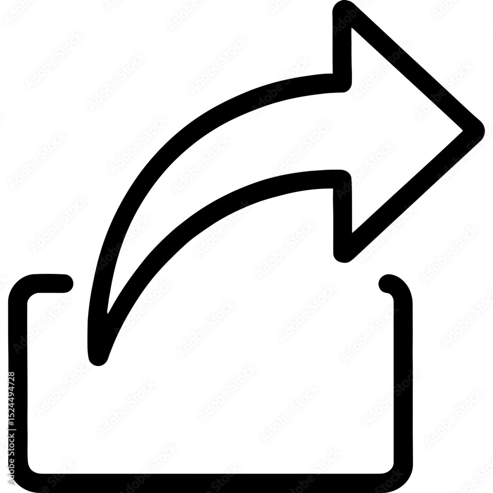 Vector design of share symbol with arrow Vector design of share symbol with arrow