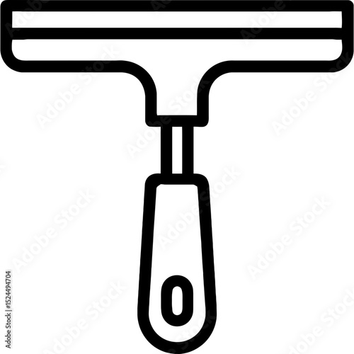 Vector outline icon of a window squeegee