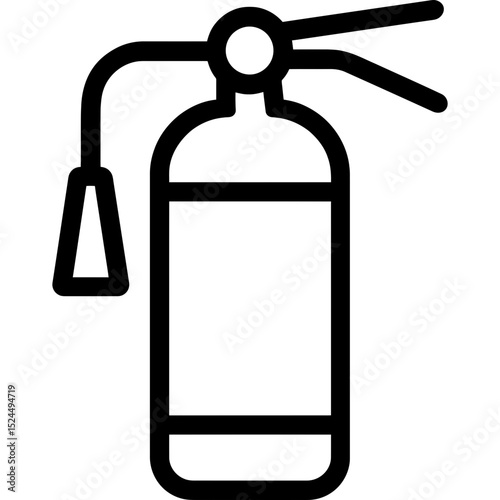 Vector outline of fire extinguisher icon
