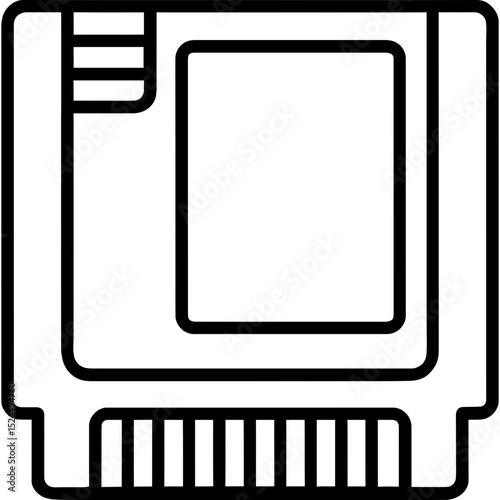 Clean gaming cartridge design outline