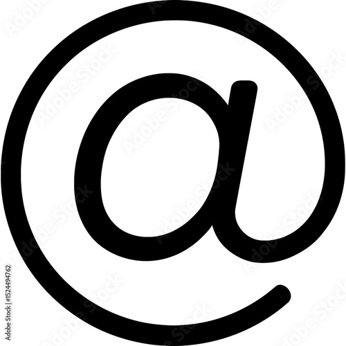 Clean design of at mention communication icon