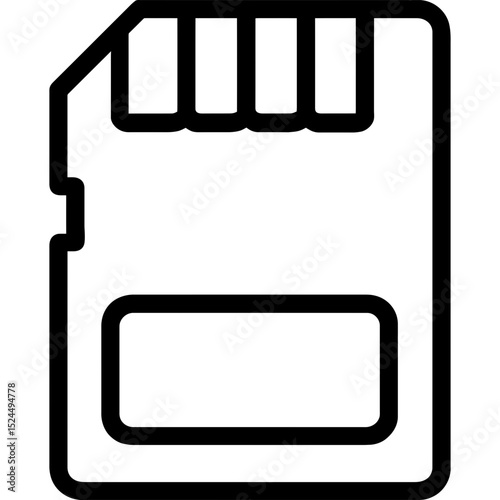 Clean vector design of memory card icon