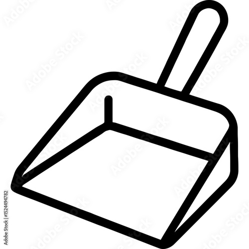 Clean vector design of a dustpan icon