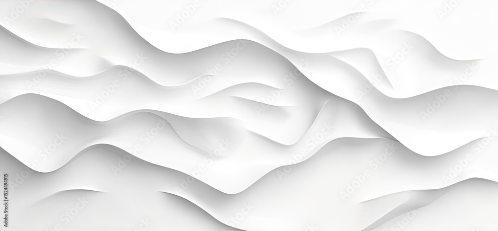 Obraz premium Abstract white undulating wave pattern