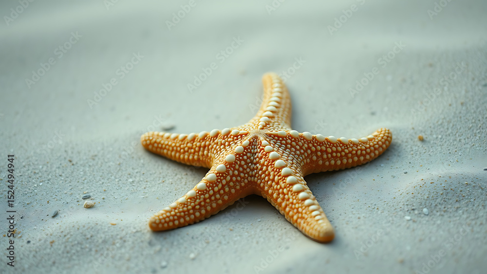 A starfish lying on the sandy ocean floor A starfish lying on the sandy ocean floor