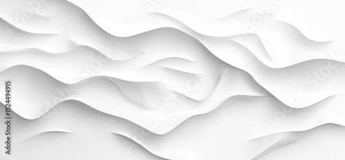 Abstract white undulating wave pattern