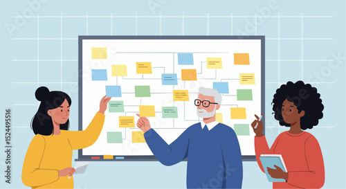 montage of business people