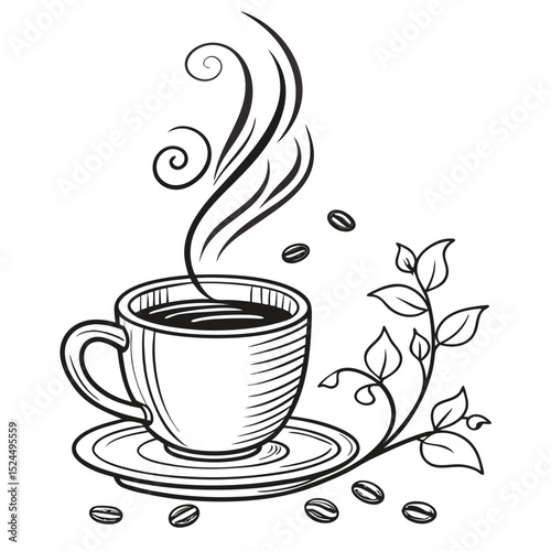 cup of coffee with steam