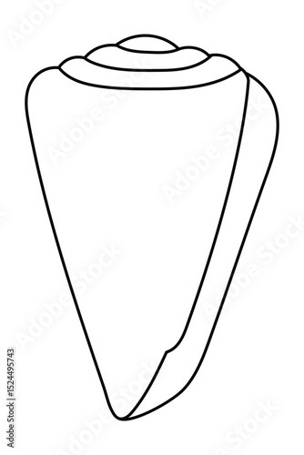 Simple black and white outline of a wrapped burrito.