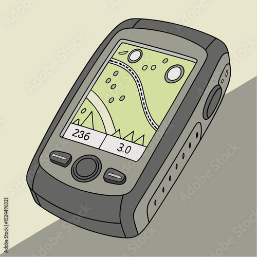 Handheld gps device navigation technology map