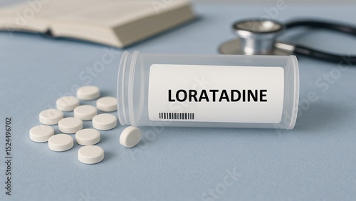 Loratadine is an antihistamine drug for treatment of Allergy and hay fever box with tablets