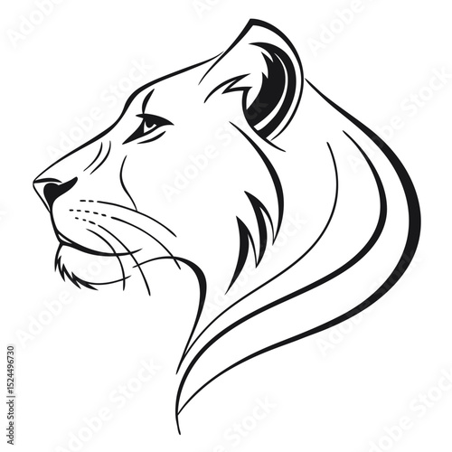 vector illustration of a lion
