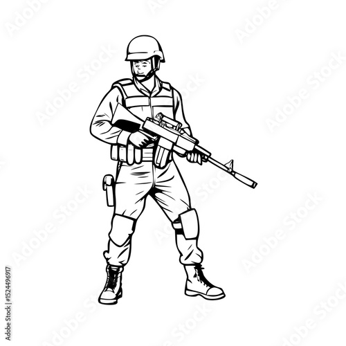 Military Soldier Vector