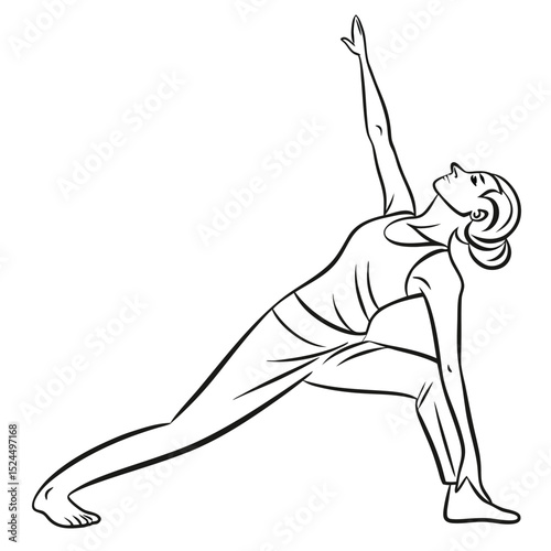 vector illustration of ballet dancer in action