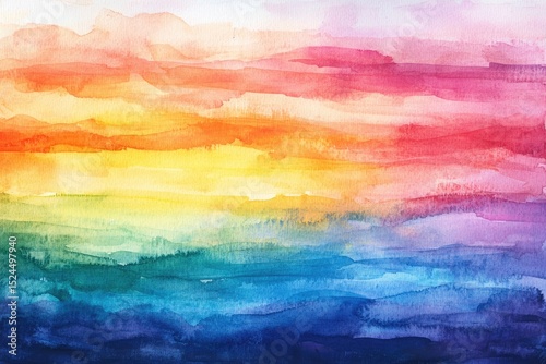Vibrant watercolor rainbow stripes