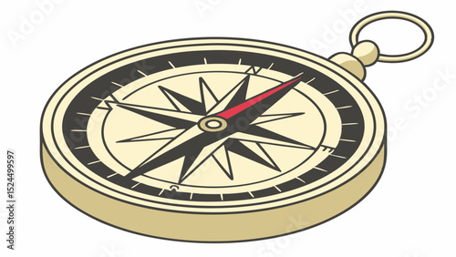 Vintage Compass with Directional Arrow