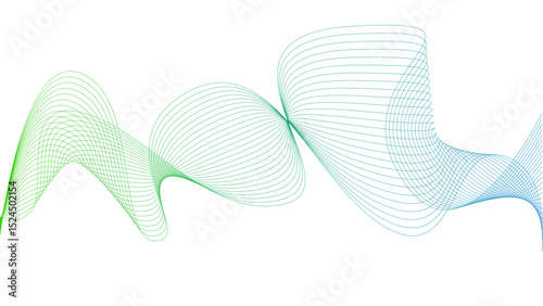 Tittel	
Vector curvy abstract line art wavy flowing dynamic colorful lines white background in concept music or sound, wave, wind, information flow	
