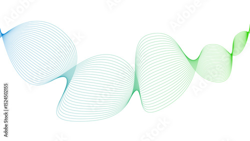 Tittel	
Vector curvy abstract line art wavy flowing dynamic colorful lines white background in concept music or sound, wave, wind, information flow	
