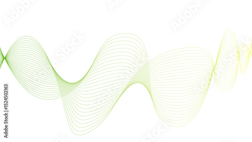 Tittel	
Vector curvy abstract line art wavy flowing dynamic colorful lines white background in concept music or sound, wave, wind, information flow	
