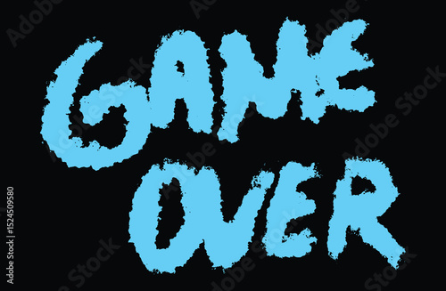 Wallpaper Mural Game over text effect with grunge red paint on black background Torontodigital.ca