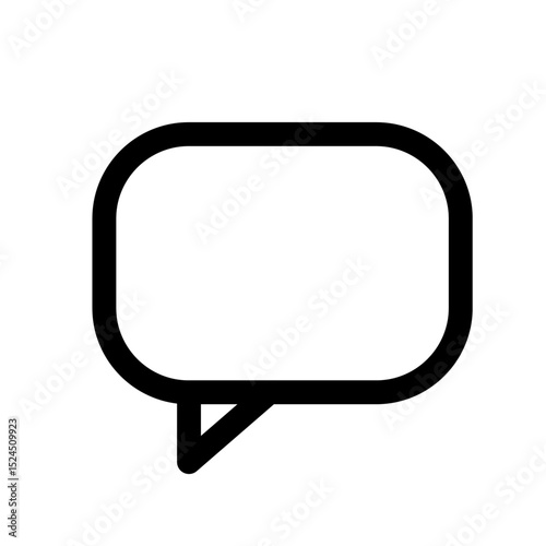 Minimalist Solid Chat Speech Bubble Icon
