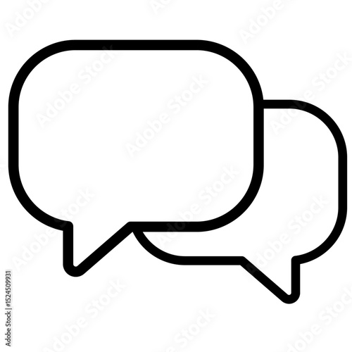 Minimalist Solid Chat Speech Bubble Icon
