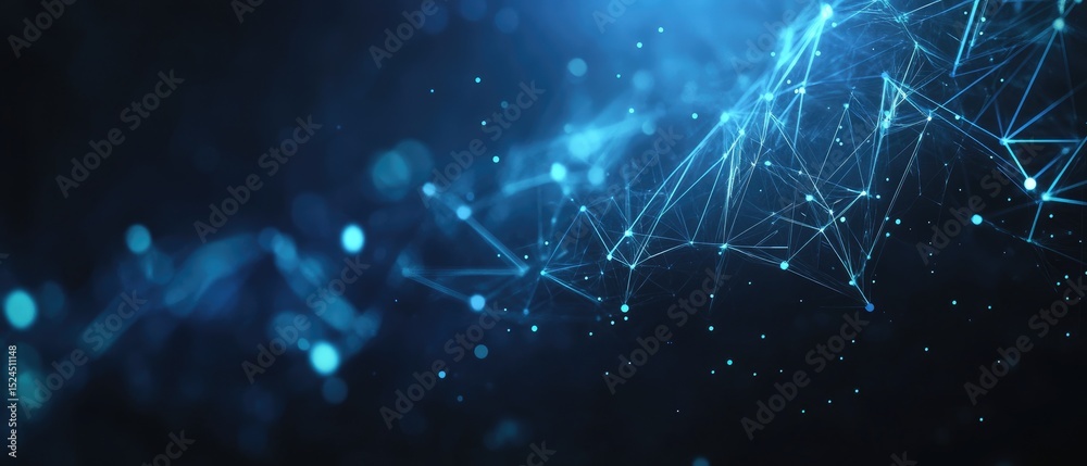 Fototapeta premium Abstract network of glowing points and lines