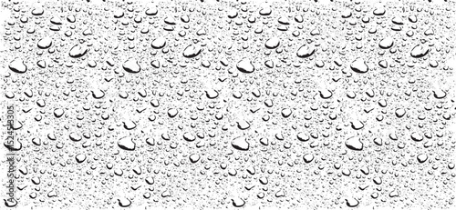 Small water drops texture vector. Rainy window overlay texture. Rain on glass background. Abstract halftone textured effect. Vector Illustration. EPS10.