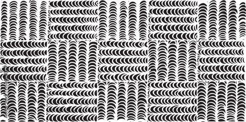 Wallpaper Mural Black and white geometric pattern. Tileable texture background. Torontodigital.ca