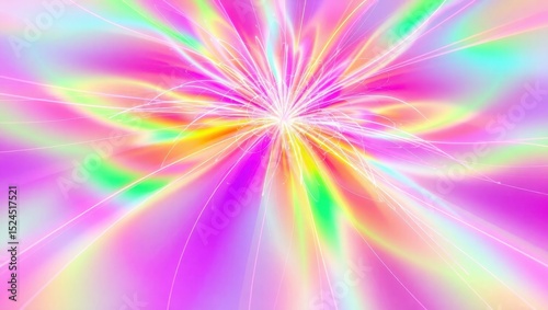 Pastel Rainbow Burst Abstract Background Design