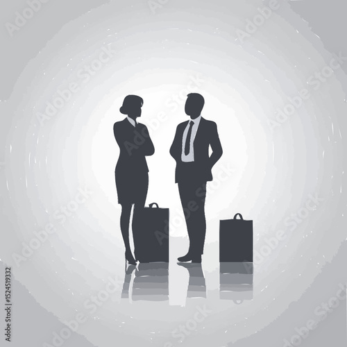 business people on abstract background