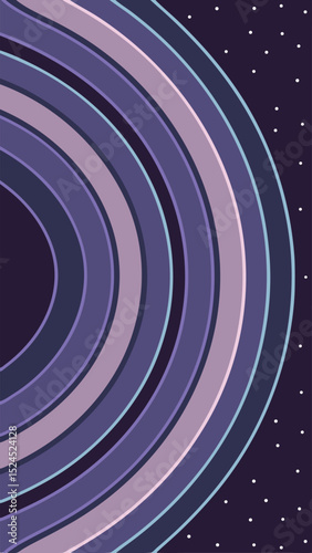 Abstract rings of purple and lavender hues with subtle white starry accents