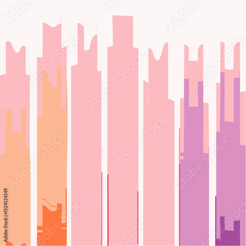 A vibrant abstract vector with soft vertical lines and gradient color shifts in warm purple, pink, and orange hues