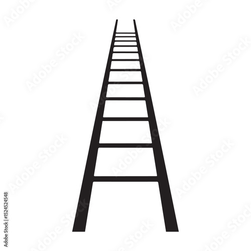 ladder vector on white background