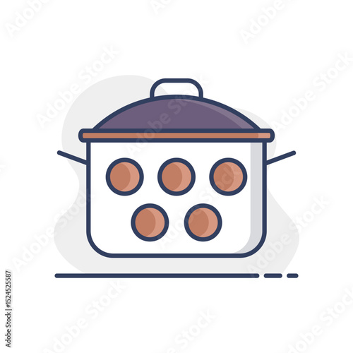 Saucepan vector icon. Cooking pot or pan sign